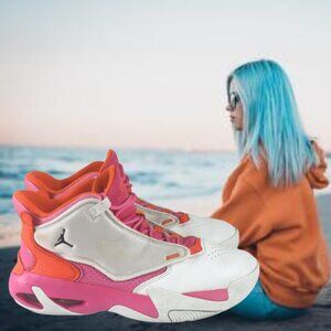 Nike Jordan Max Aura 4 GS 'White Safety Orange Pinksicle SZ 7Y